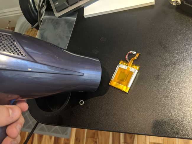 using a hairdryer