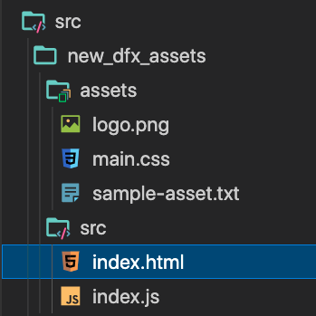 A familiar view of static assets in a VSCode editor