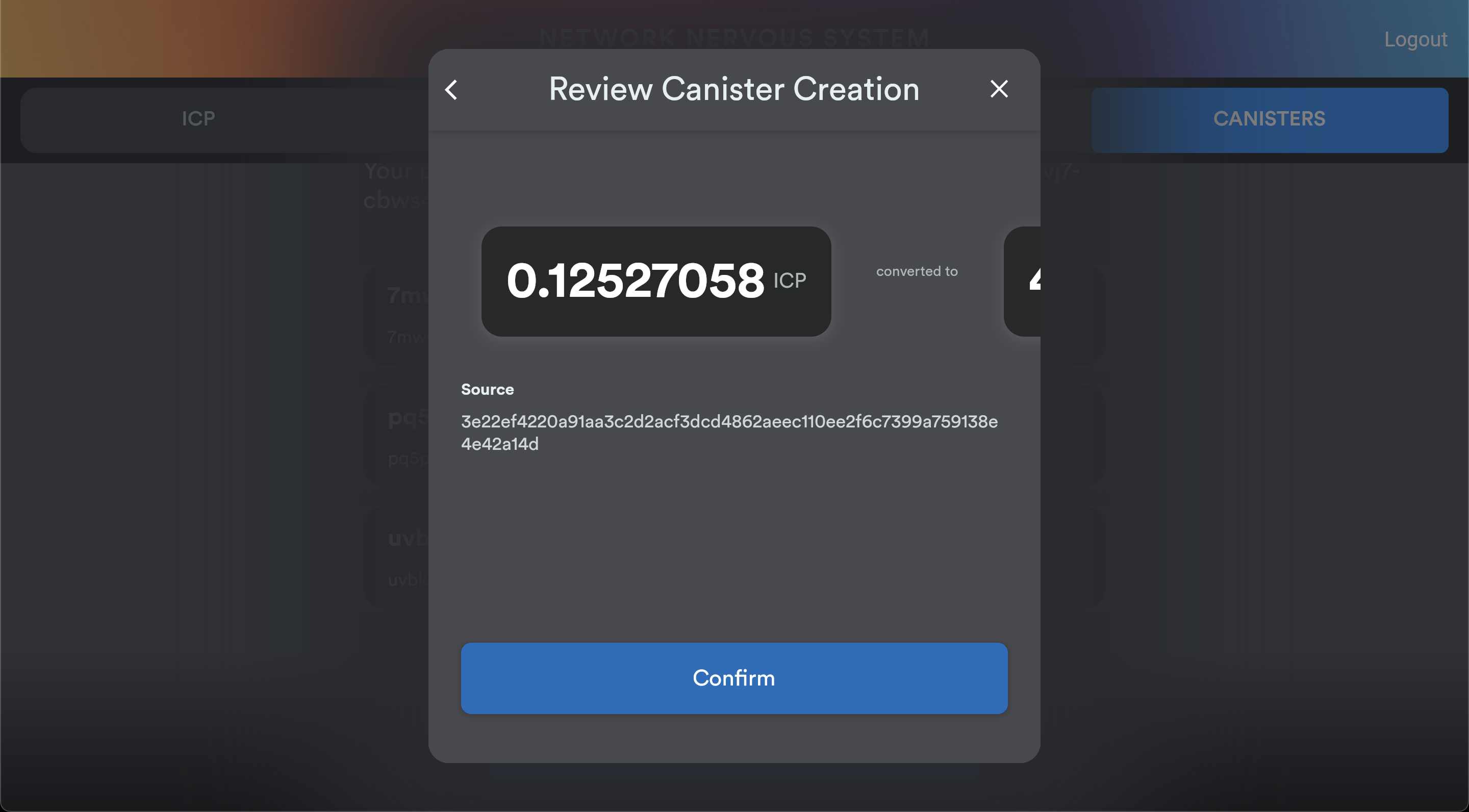Review Canister creation
